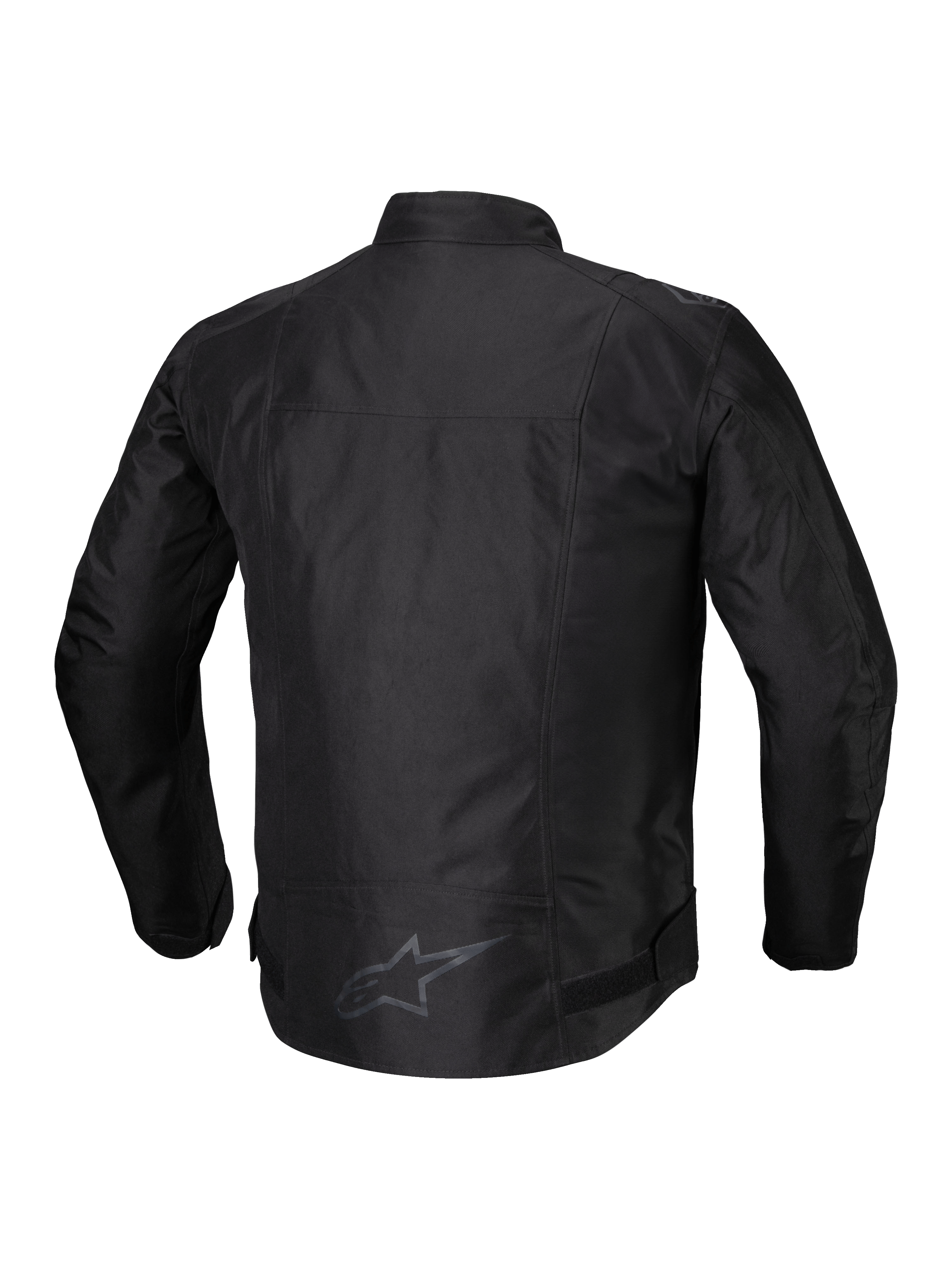 Alpinestars Giacca T-SPS V2 Impermeabile, giacca da moto in tessuto da uomo, nera, vista posteriore con dettagli riflettenti e copertura della schiena allungata
