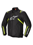 Alpinestars Giacca T-SPS V2 Impermeabile, giacca da moto sportiva in tessuto da uomo, nera con inserti bianchi e giallo fluo, certificata CE