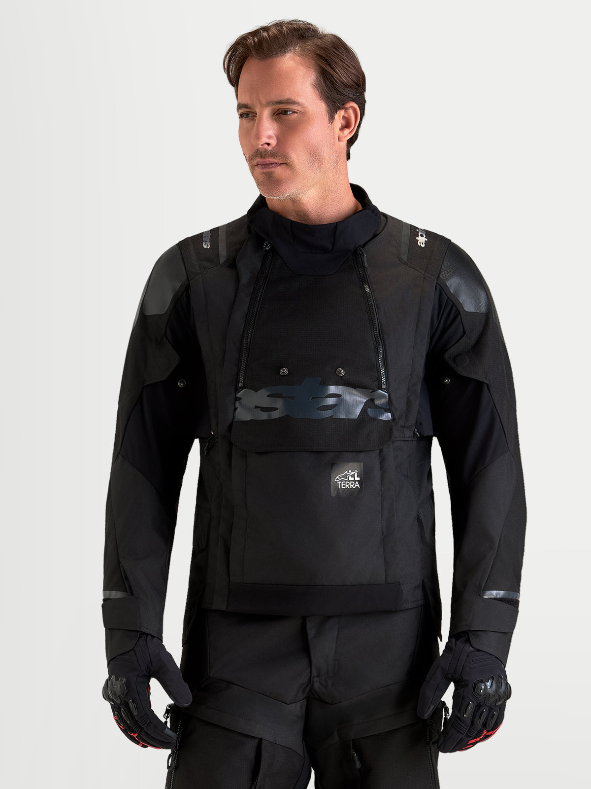 Alpinestars Harok V2 Drystar Giacca, giacca da moto all-terrain adventure da uomo, nero, con fodera impermeabile Drystar removibile e ventilazione modulare