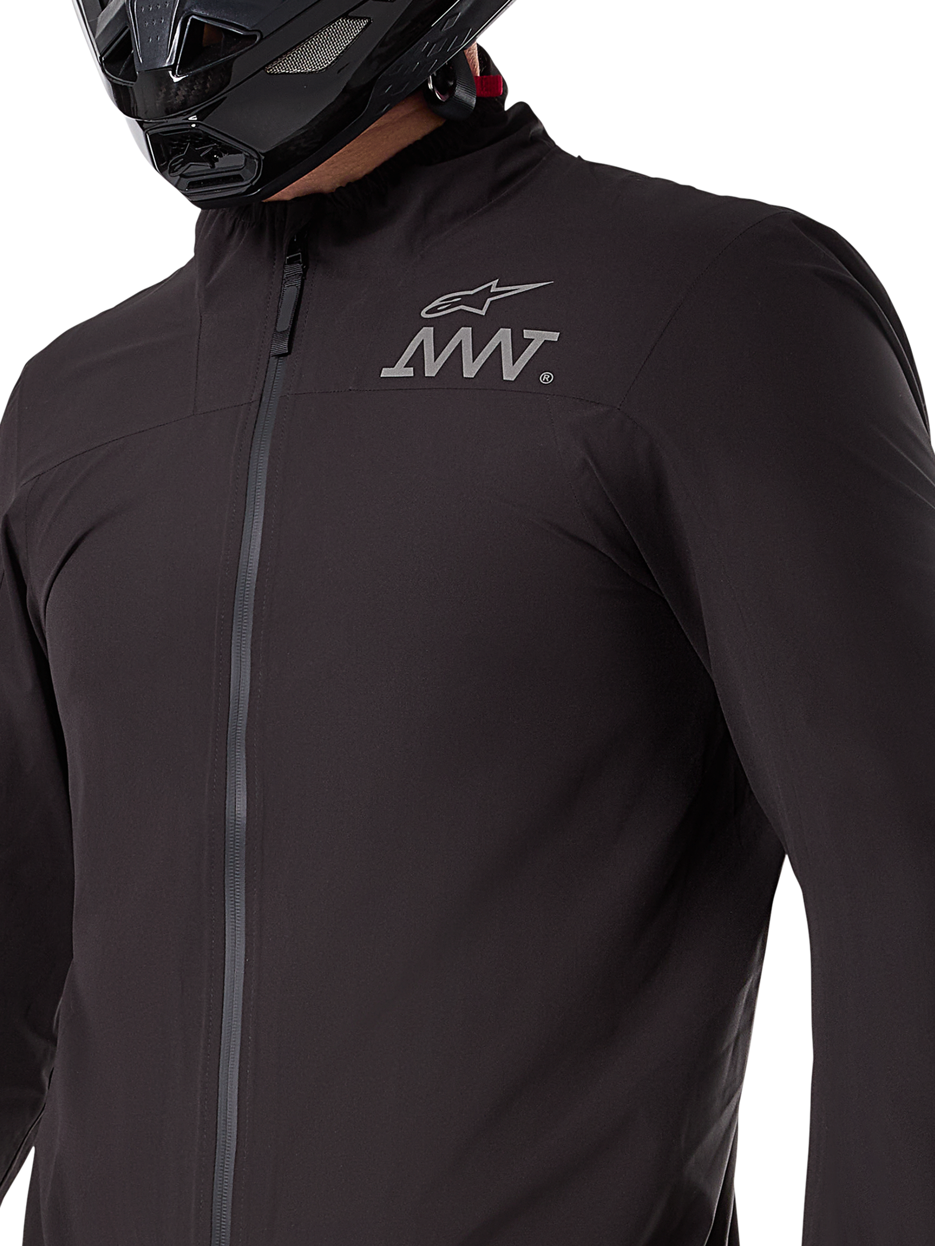 Alpinestars AMT-8 Stretch Drystar® XF Jacket Liner, strato elasticizzato nero impermeabile e antivento, capo tecnico ripiegabile per motociclismo adventure