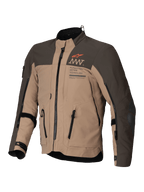 Giacca Alpinestars AMT-8 Stretch Drystar® XF, giacca da moto adventure touring da uomo, marrone scuro e cachi scuro, certificata CE classe AA con costruzione in tessuto elasticizzato e ventilazione