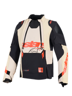 Alpinestars Halo Pro Drystar® XF Laminated Jacket, giacca da moto adventure, Mastic Black, con pannelli di ventilazione frontali modulari e branding Alpinestars rosso, design in tessuto tecnico per una guida versatile su ogni tipo di terreno