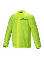 Alpinestars Giacca Hurricane Rain V2, giacca antipioggia moto da uomo, giallo fluo, design leggero e ripiegabile con dettagli del marchio Alpinestars riflettenti