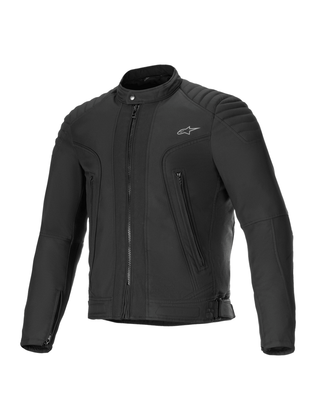 Alpinestars Giacca Clayton Resistente All'Acqua, giacca da moto urban da uomo, nera, resistente all'acqua con dettagli trapuntati sulle spalle e tasche frontali con zip