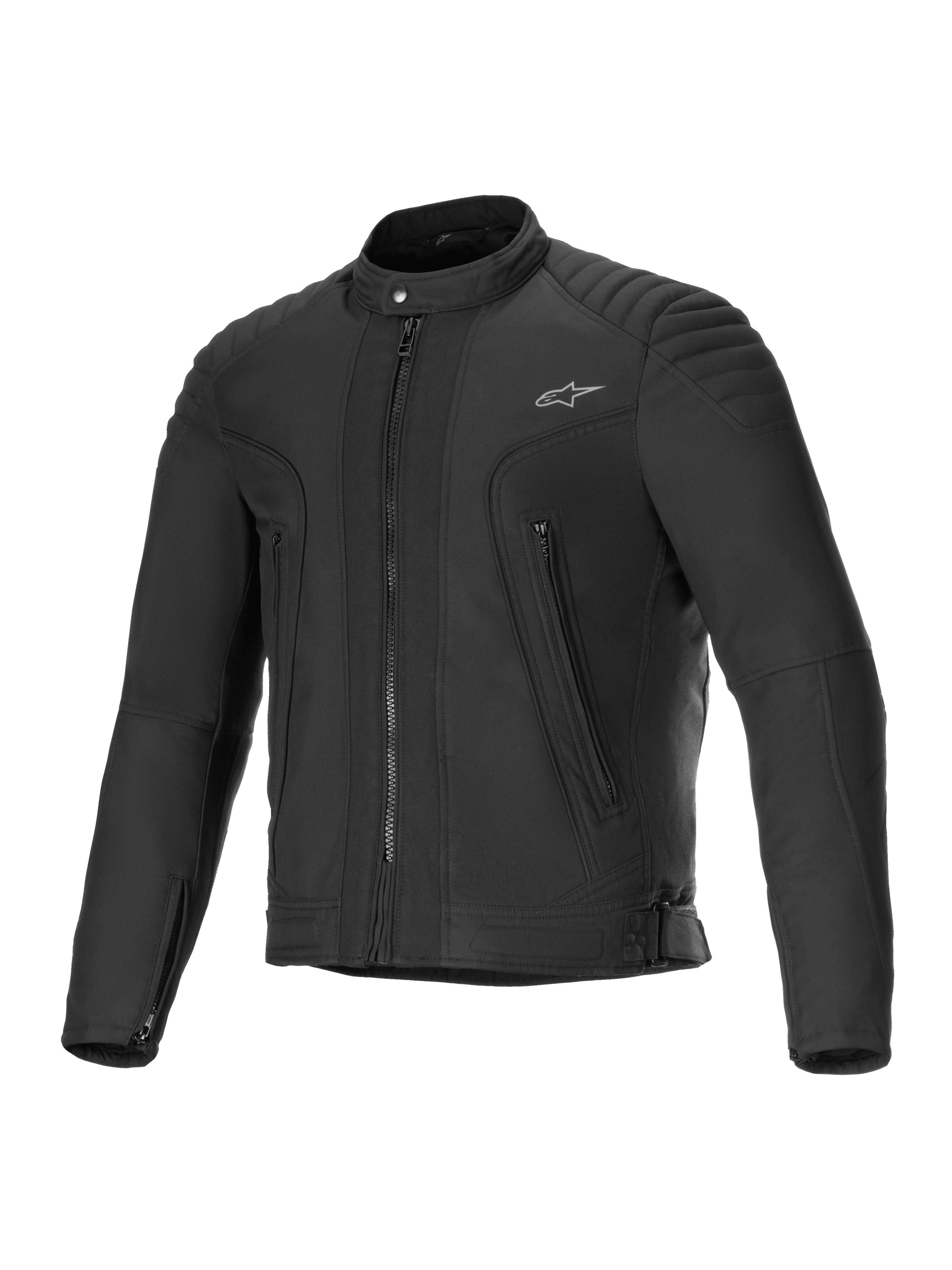 Alpinestars Giacca Clayton Resistente All'Acqua, giacca da moto urban da uomo, nera, resistente all'acqua con dettagli trapuntati sulle spalle e tasche frontali con zip