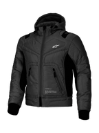 Alpinestars Giacca Mohobbs Impermeabile, giacca da moto urbana stile bomber da uomo, nera, con costruzione trapuntata in tessuto, cappuccio integrato e protezione certificata CE