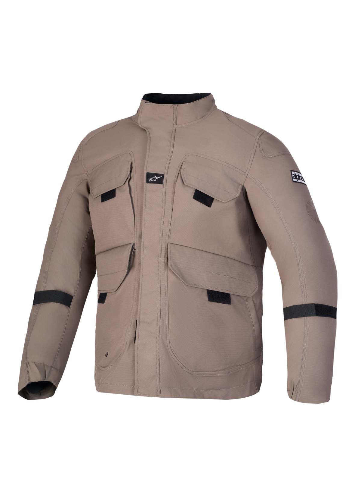 Alpinestars Altan Drystar Giacca, giacca da moto urbana contemporanea, color marrone noce e nero, impermeabile, con design multitasche e protezioni su spalle e gomiti