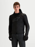 Alpinestars Zaca V 2 Waterproof Giacca, giacca da moto sportiva da uomo con cappuccio e protezioni integrate sulle spalle, nero, impermeabile