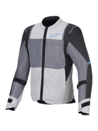Alpinestars Giacca ST-2 Air, giacca da moto touring estiva da uomo, grigio ghiaccio, grigio scuro e nero, con ampi pannelli in mesh ventilati e protezioni certificate