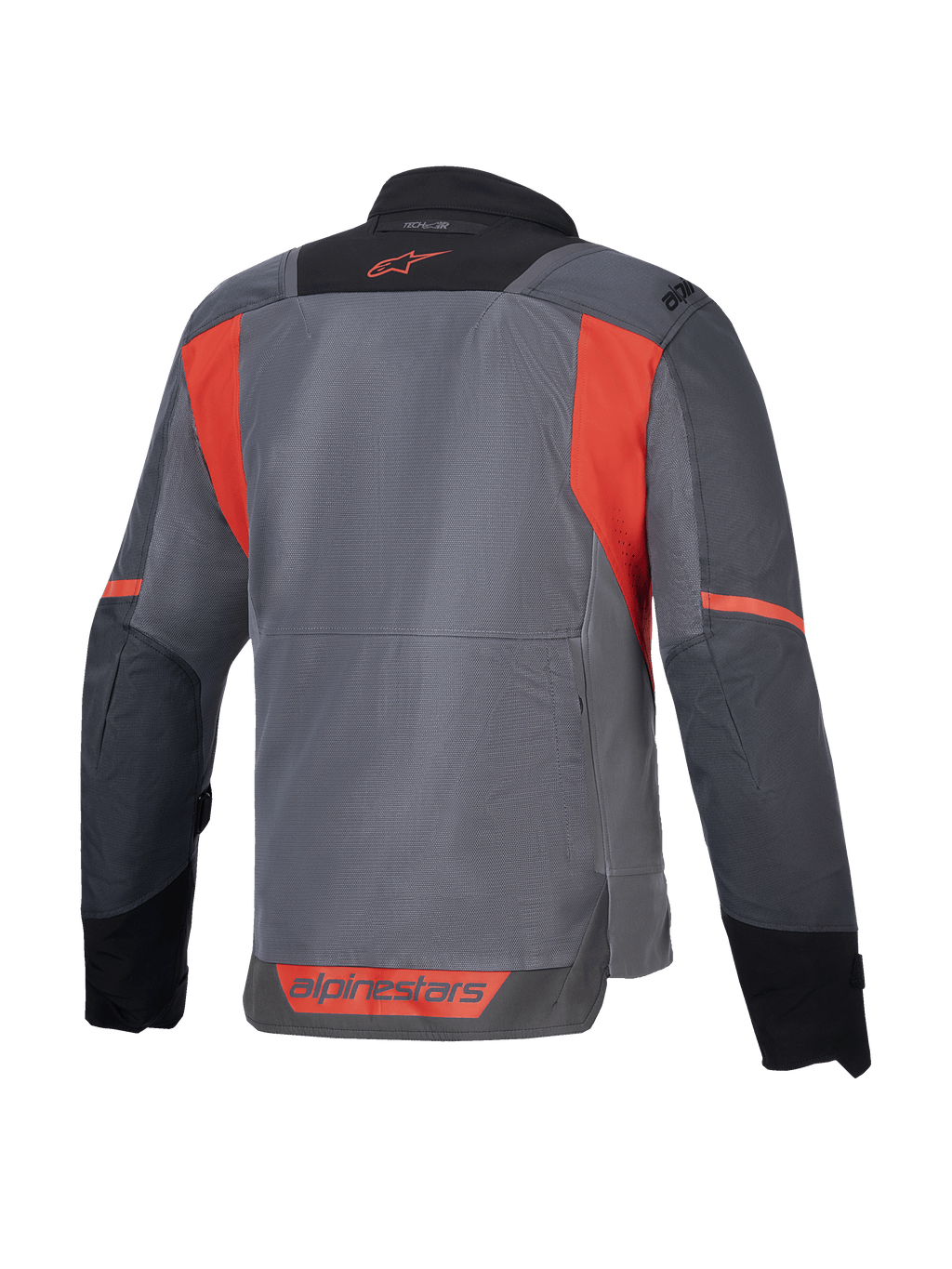 Alpinestars giacca ST-2 Air, giacca da moto touring grigia e rossa con pannelli in rete, Tech-Air ready e certificata CE