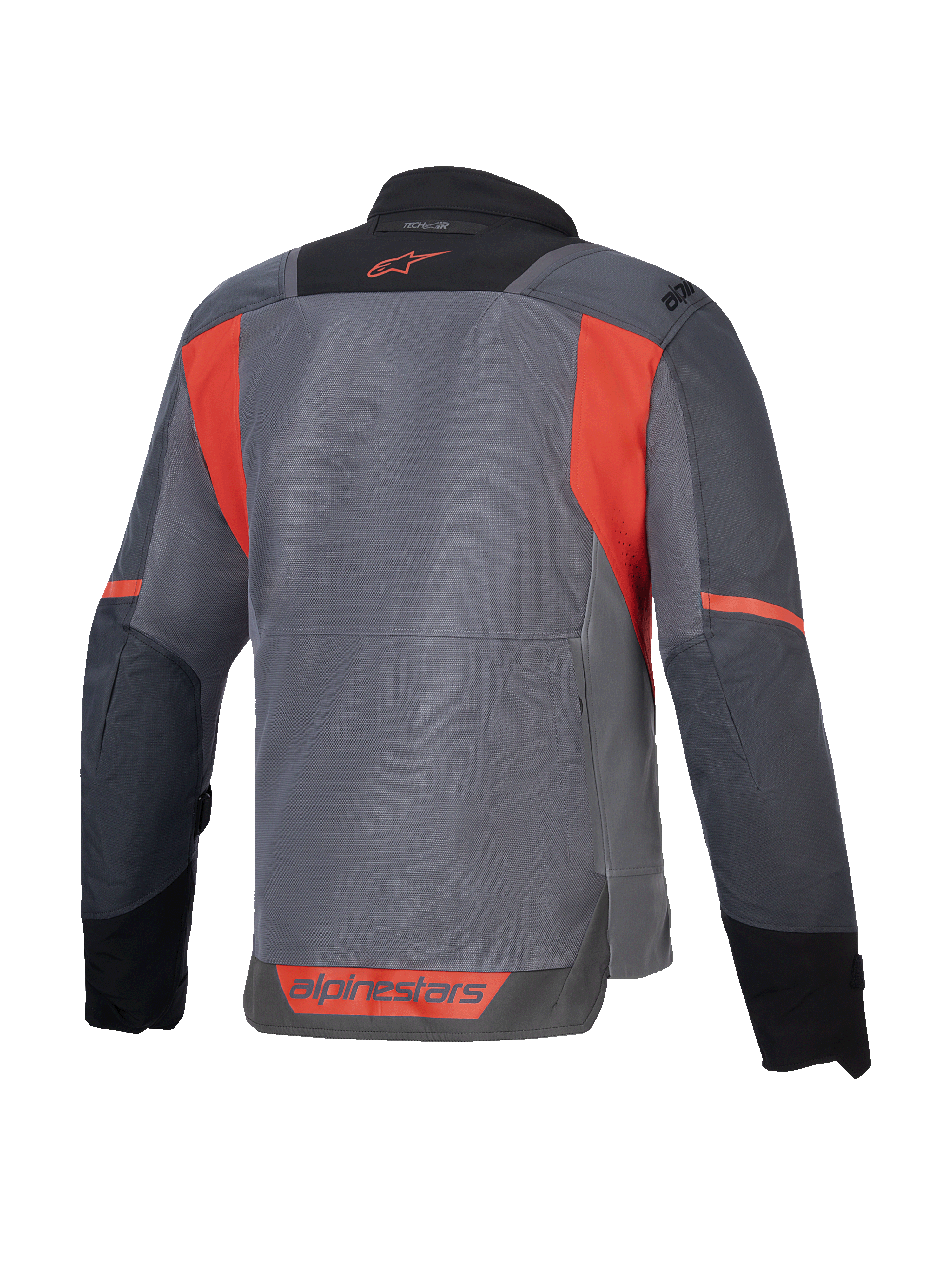 Alpinestars giacca ST-2 Air, giacca da moto touring grigia e rossa con pannelli in rete, Tech-Air ready e certificata CE