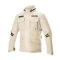 Alpinestars MO.ST.EQ Field Waterproof Primaloft Jacket, Sand Military, giacca da moto urbana con quattro tasche frontali con patta, colletto alto e cinghie nere regolabili sulle maniche, design streetwear contemporaneo con struttura in ripstop impermeabile