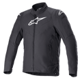 Alpinestars RX-3 Waterproof Jacket, giacca da moto nera, costruzione tecnica in Ripstop CORDURA, colletto alto con cerniera integrale, tasche laterali con zip, loghi Alpinestars bianchi su petto e spalle, vestibilità aderente per prestazioni su strada