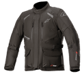 Giacca Alpinestars Andes V3 Drystar, giacca da moto adventure touring, nera con loghi bianchi e rossi, dotata di tasche cargo impermeabili multiple, cinghie regolabili per una vestibilità personalizzata, costruzione in tessuto resistente alle intemperie, pannelli riflettenti per la visibilità