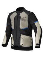 Alpinestars Giacca Andes Air Drystar, giacca da moto touring da uomo, nera, grigio chiaro e blu brillante, con ventilazione in rete e membrana impermeabile staccabile