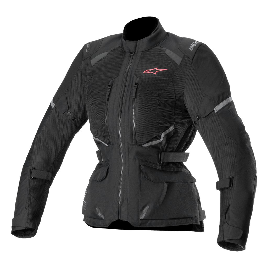 Alpinestars Giacca Stella Andes Air Drystar, giacca da moto touring da donna, nera, con ampie zone in rete ventilata, certificata CE