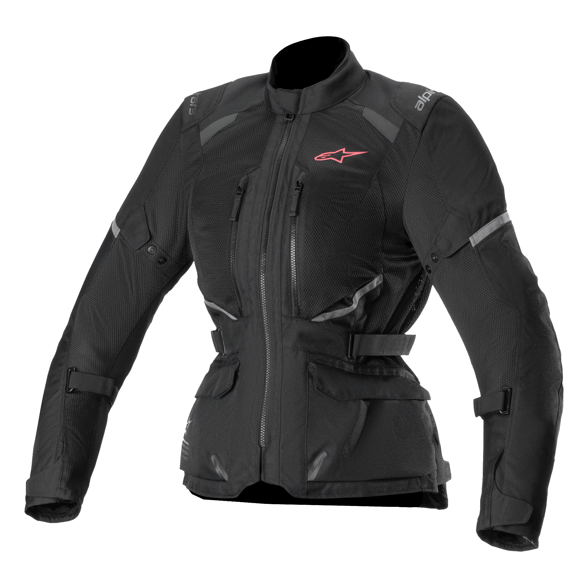 Alpinestars Giacca Stella Andes Air Drystar, giacca da moto touring da donna, nera, con ampie zone in rete ventilata, certificata CE