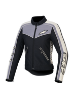 Alpinestars Giacca Stella T-Dyno Resistente All'Acqua, giacca da moto in tessuto da donna, nera, grigio scuro ed ecru, certificata CE con struttura resistente all'acqua