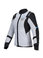 Alpinestars Giacca Stella ST-2 Air, giacca da moto touring da donna, grigio ghiaccio e nera, certificata CE livello AA, predisposta per Tech-Air