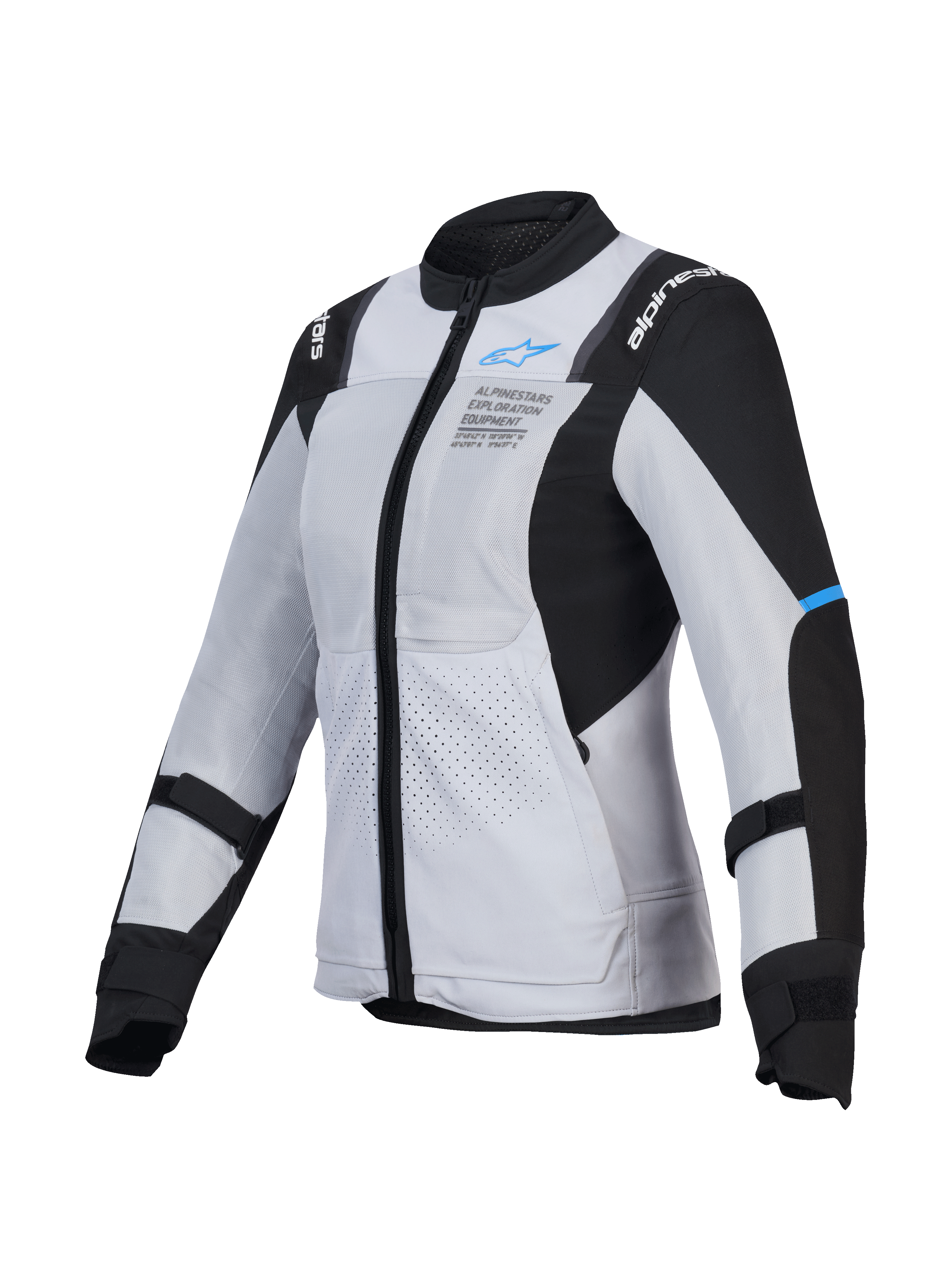 Alpinestars Giacca Stella ST-2 Air, giacca da moto touring da donna, grigio ghiaccio e nera, certificata CE livello AA, predisposta per Tech-Air