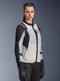 Alpinestars Giacca Stella ST-2 Air, giacca da moto da donna, grigio ghiaccio e nero, ampi pannelli di ventilazione in rete e perforazioni laser, marchio "Alpinestars Exploration Equipment" sul petto, abbigliamento tecnico da guida estivo
