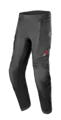 Alpinestars Andes Air Drystar Pant - Lunghezza Corta, pantaloni moto touring neri, pannelli di ventilazione in mesh, protezione rinforzata sulle ginocchia, tasche cargo, piccolo logo rosso sulla coscia sinistra, cinghie regolabili in vita