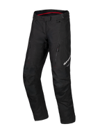 Alpinestars Honda ST-1 Waterproof Pants, pantaloni moto touring, nero con dettagli interni rossi, tasche cargo con cerniera sulle cosce, gambe ergonomiche pre-curvate con ginocchia rinforzate, abbigliamento adventure impermeabile in tessuto