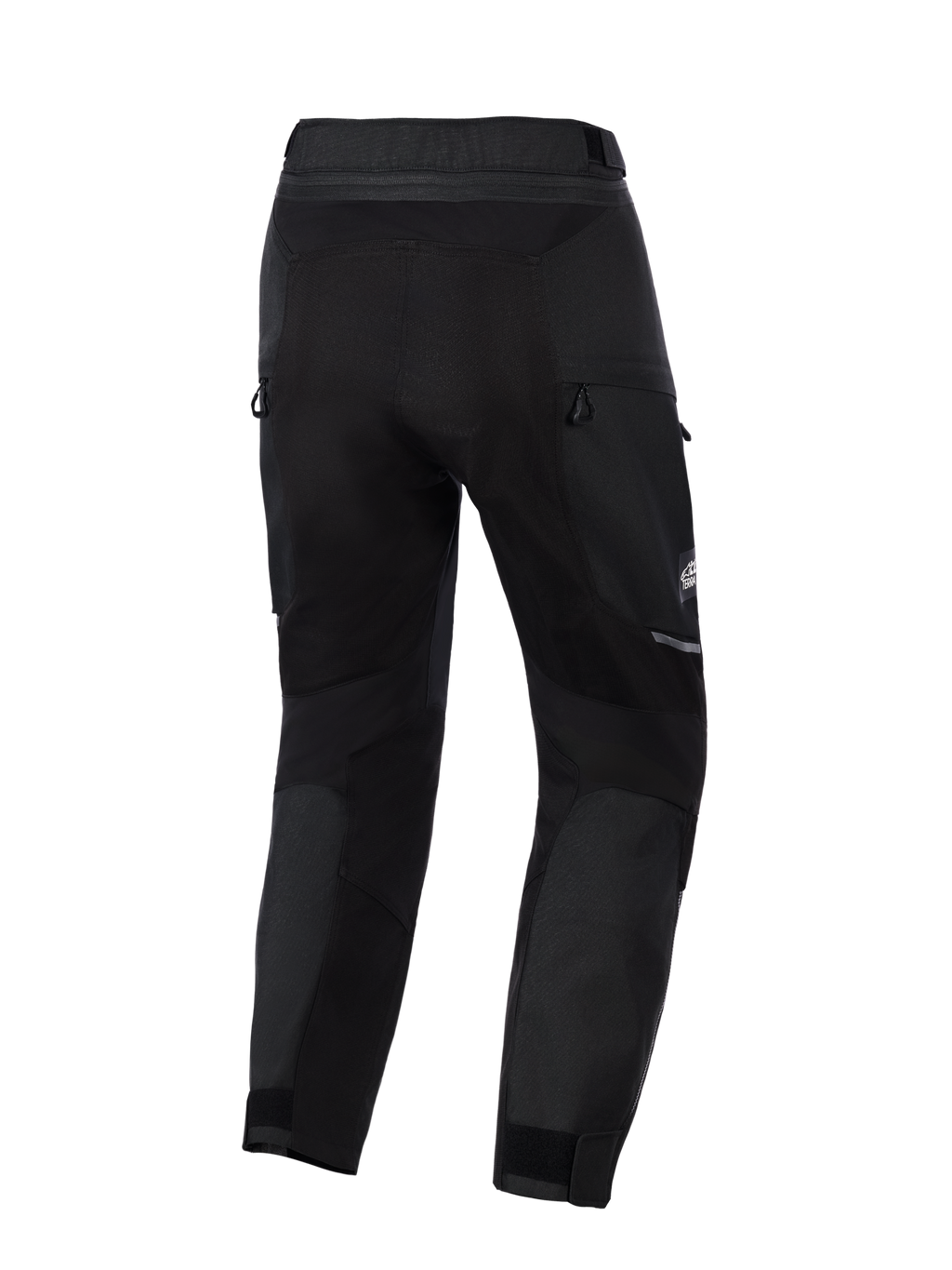 Alpinestars Pantaloni Cusco Drystar®, pantaloni da moto adventure, nero, vista posteriore con ventilazione a cerniera e pannelli elasticizzati, robusta costruzione in tessuto con dettagli riflettenti