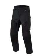 Alpinestars Pantaloni Cusco Drystar®, pantaloni da moto adventure, nero, vista frontale, con pannelli di ventilazione con cerniera sulle cosce, robusta costruzione in tessuto ripstop e design ergonomico per touring stradale e adventure