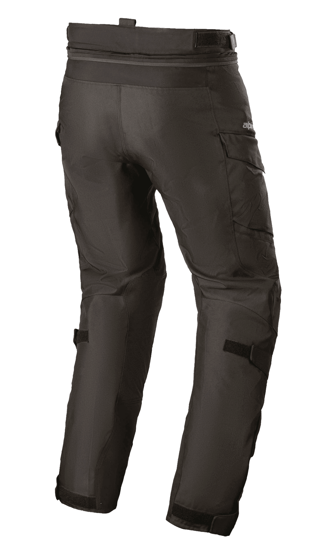Alpinestars Andes V3 Drystar® Pants, pantaloni da moto adventure touring, nero, vista posteriore, dotati di tasche cargo, cinturini regolabili su vita e ginocchia e cerniera di collegamento per giacche, robusta costruzione in tessuto