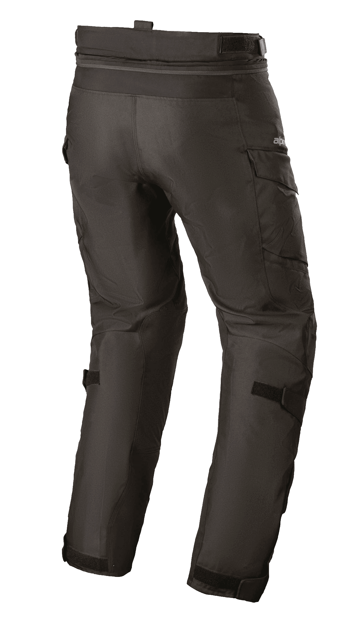 Alpinestars Andes V3 Drystar® Pants, pantaloni da moto adventure touring, nero, vista posteriore, dotati di tasche cargo, cinturini regolabili su vita e ginocchia e cerniera di collegamento per giacche, robusta costruzione in tessuto