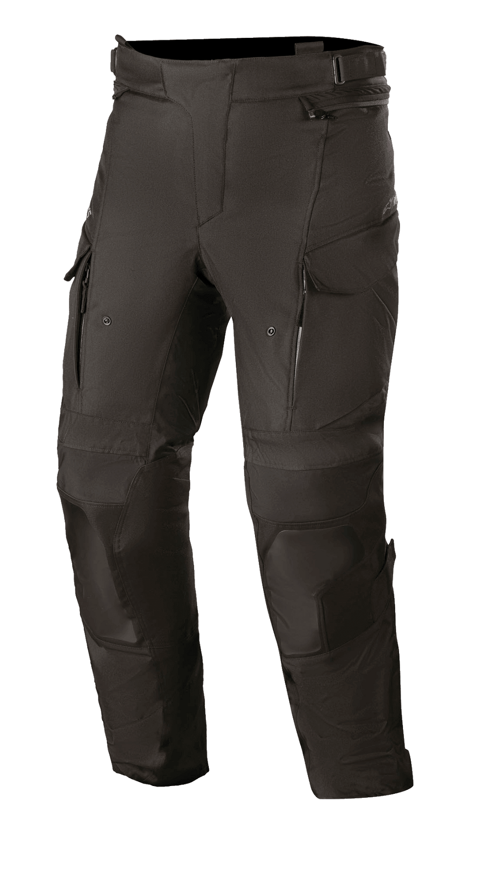 Alpinestars Andes V3 Drystar Pants, pantaloni da moto adventure touring, neri, costruzione in tessuto impermeabile e traspirante, con tasche stile cargo, zone delle ginocchia rinforzate e prese d'aria sulle cosce con zip per la guida in ogni condizione meteorologica