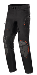 Alpinestars AMT-10R Drystar XF Pants, pantaloni da moto adventure touring, nero con dettagli arancioni, con rinforzi in Superfabric grigio sulle ginocchia, cintura regolabile, tasche con zip e design laminato impermeabile