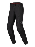 Alpinestars Stella ST-1 Waterproof Pants, pantaloni da moto adventure touring da donna, neri, con tasche anteriori con cerniera, pannelli rinforzati sulle ginocchia e logo Alpinestars riflettente sulla coscia, costruzione in tessuto impermeabile con gambe preformate