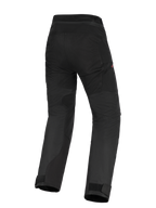 Alpinestars Stella Andes V4 Drystar® Pants da donna, pantaloni da moto adventure-touring neri, vista posteriore con seduta rinforzata e pannelli interno gamba, design a vita alta e caviglie regolabili.