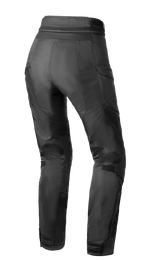 Alpinestars Stella Andes Air Drystar® Pants, pantaloni da moto da donna, nero, vista posteriore che mostra la ventilazione in rete su polpacci e cosce, schiena allungata e cerniera di connessione in vita