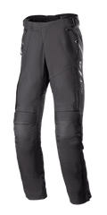 Alpinestars Stella Bogota Pro Drystar 4 Seasons da donna, pantaloni da moto touring neri, con pannelli elastici a fisarmonica sulle ginocchia, prese d'aria con zip sulle cosce e fibbie di regolazione in vita, abbigliamento tecnico adventure
