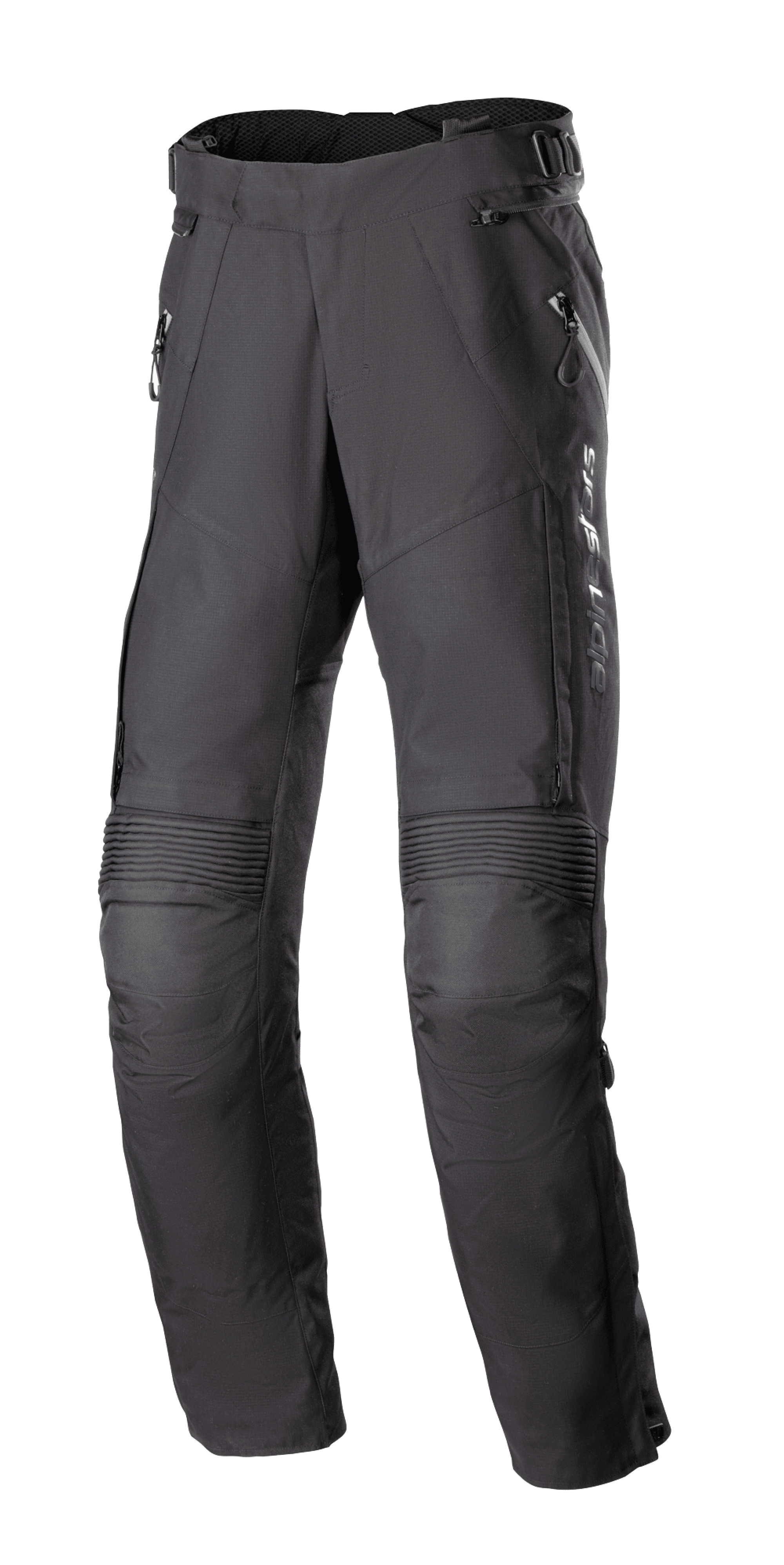 Alpinestars Stella Bogota Pro Drystar 4 Seasons da donna, pantaloni da moto touring neri, con pannelli elastici a fisarmonica sulle ginocchia, prese d'aria con zip sulle cosce e fibbie di regolazione in vita, abbigliamento tecnico adventure