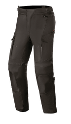 Alpinestars Stella Andes V3 Drystar da donna, pantaloni da moto touring neri, costruzione in tessuto impermeabile e traspirante, pannelli rinforzati su ginocchia e cosce, prese d'aria con cerniera sulle cosce, tasche cargo e vita regolabile per la guida adventure.