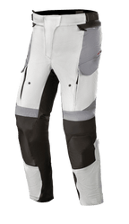 Alpinestars Stella Andes V3 Drystar®, pantaloni da moto adventure touring da donna, grigio ghiaccio e grigio scuro, dotati di prese d'aria anteriori con zip, tasche cargo e ginocchia rinforzate, progettati per il touring in tutte le condizioni atmosferiche.