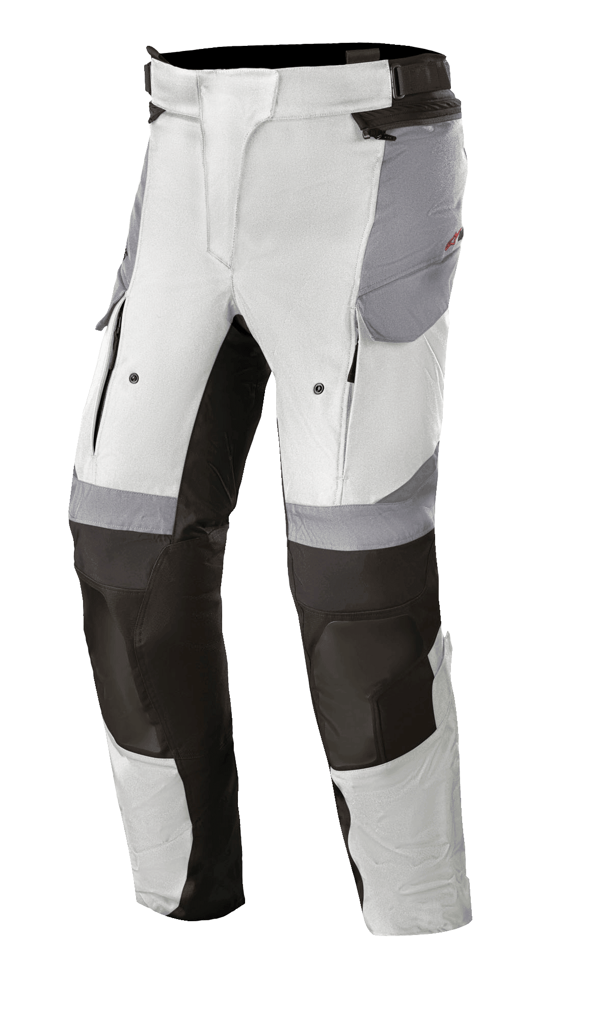 Alpinestars Stella Andes V3 Drystar®, pantaloni da moto adventure touring da donna, grigio ghiaccio e grigio scuro, dotati di prese d'aria anteriori con zip, tasche cargo e ginocchia rinforzate, progettati per il touring in tutte le condizioni atmosferiche.