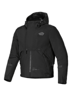 Alpinestars Parka Mootant Impermeabile, giacca da moto urbana da uomo, nera con cappuccio integrato e design modulare