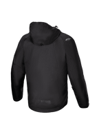 Alpinestars parka Morush impermeabile, giacca da moto urban da uomo, nero, in tessuto con cappuccio e maniche raglan