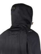 Alpinestars Parka Morush Impermeabile, giacca da moto urban, nero, con cappuccio antitempesta e bottone a pressione.