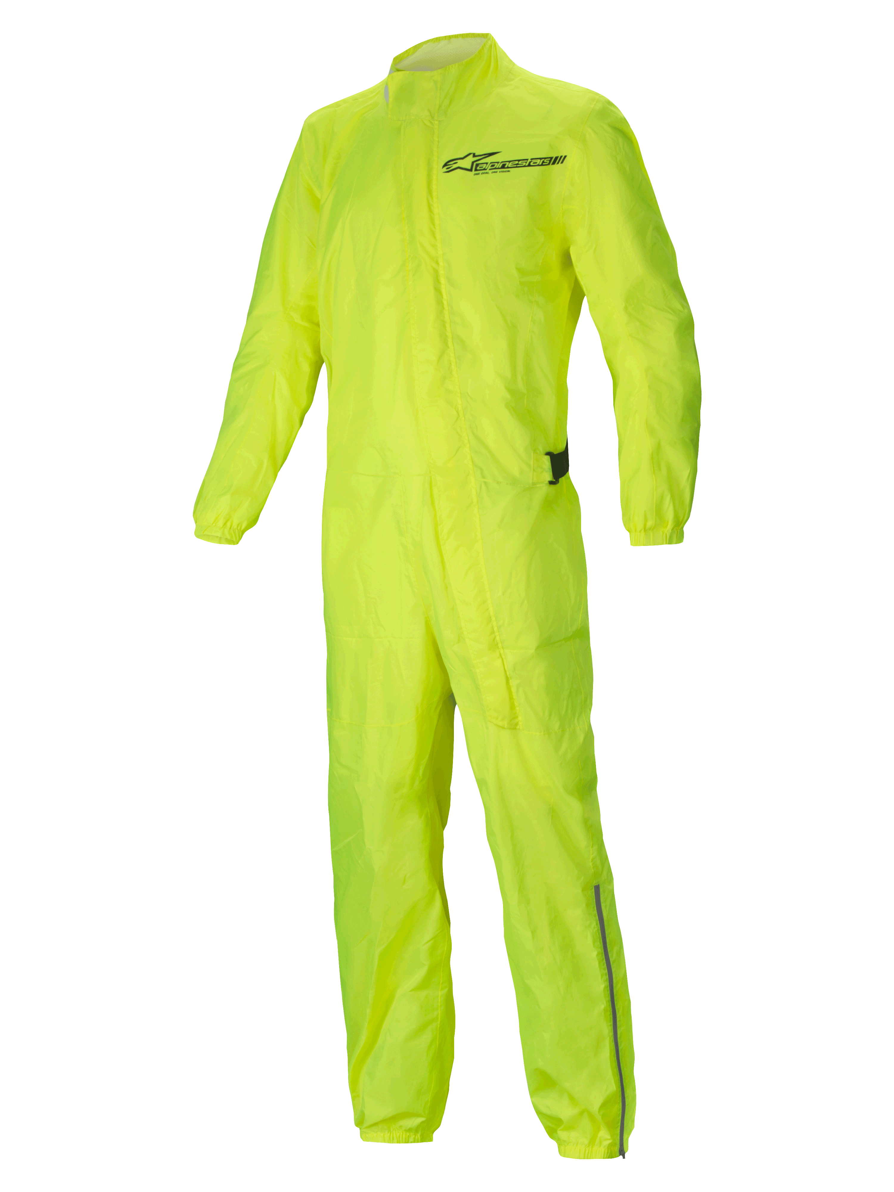 Alpinestars Hurricane Rain V2 Suit, waterproof motorcycle rain suit, Yellow Fluo, lightweight and packable design with reflective details