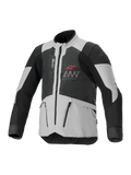 Alpinestars AMT-7 Air Jacket, giacca da moto ventilata, nero e bianco, con pannelli di ventilazione MATRYX, tasche con zip e colletto alto, design sportivo con logo Alpinestars rosso