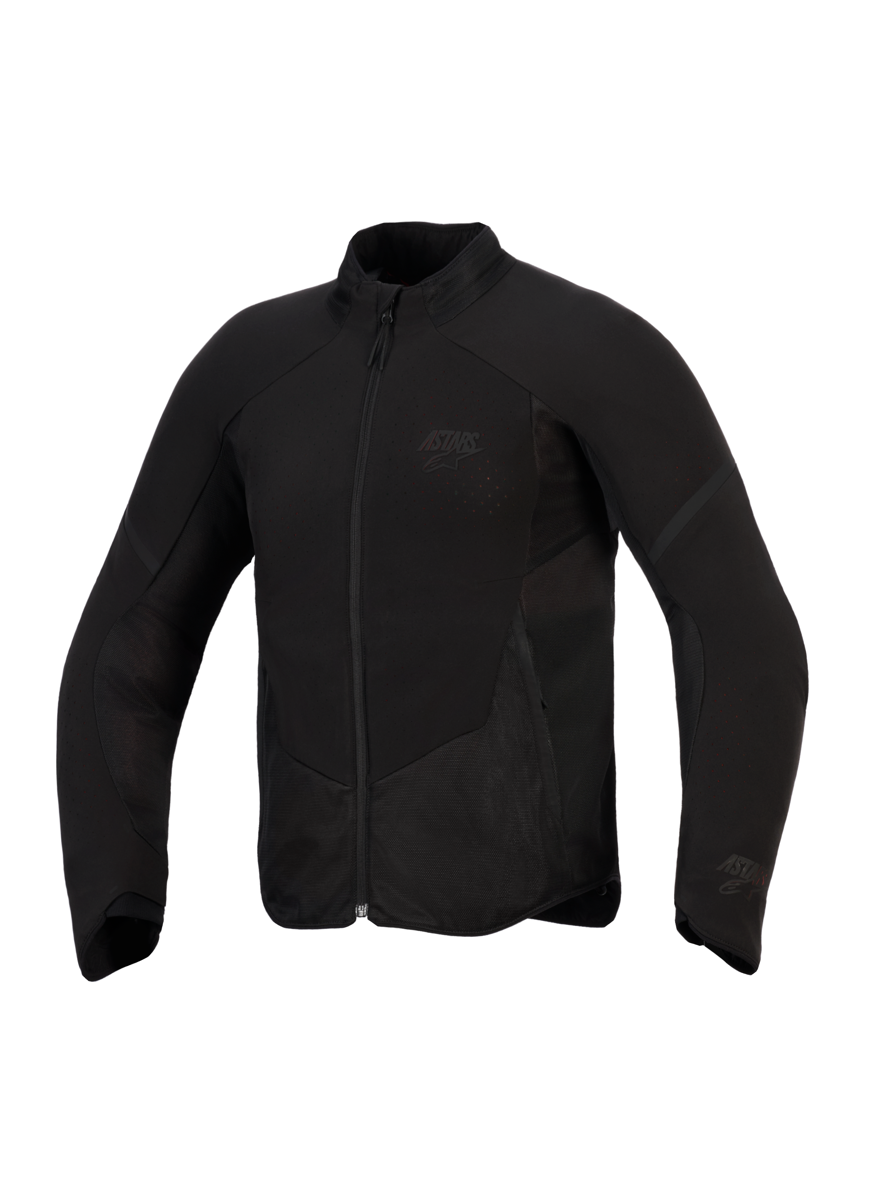 Alpinestars Aeroshell Airflow Jacket, giacca da moto, Black Anthracite, softshell leggero ed elastico con zone di ventilazione perforate al laser, pannelli in rete e logo discreto sul petto, design dal taglio sportivo per la guida in climi caldi
