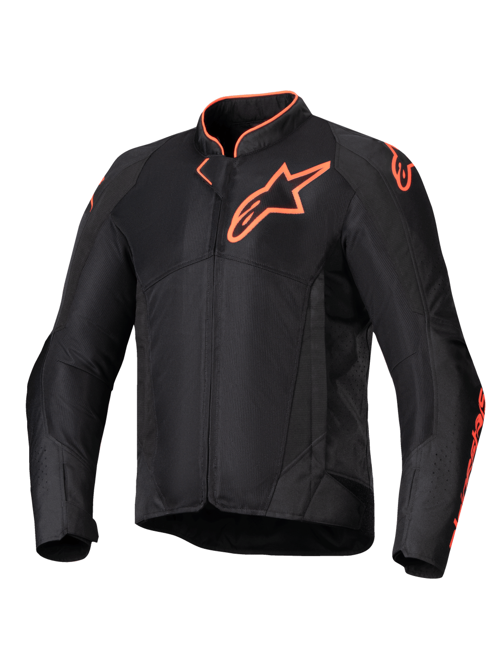 Alpinestars giacca Viper Air V4, giacca da moto ventilata da uomo, nera e rossa fluo, in rete tecnica con protezioni CE.