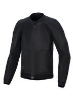 Alpinestars Giacca Troop-Air, giacca da moto urban da uomo, nera, in tessuto a rete traspirante con protezioni Nucleon Flex Plus, certificata CE