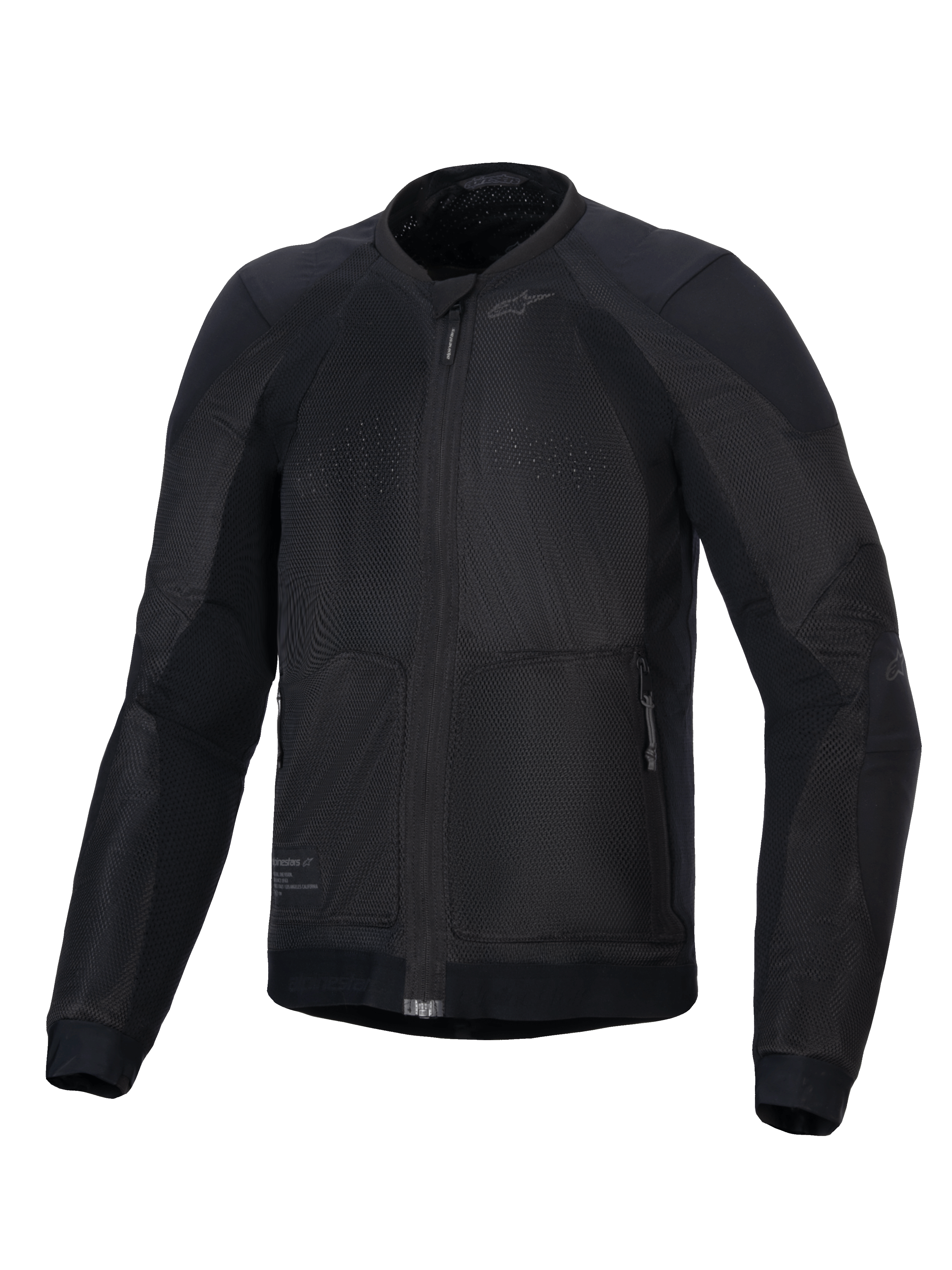 Alpinestars Giacca Troop-Air, giacca da moto urban da uomo, nera, in tessuto a rete traspirante con protezioni Nucleon Flex Plus, certificata CE